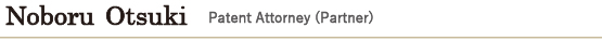 Noboru Otsuki  Patent Attorney(Associate)